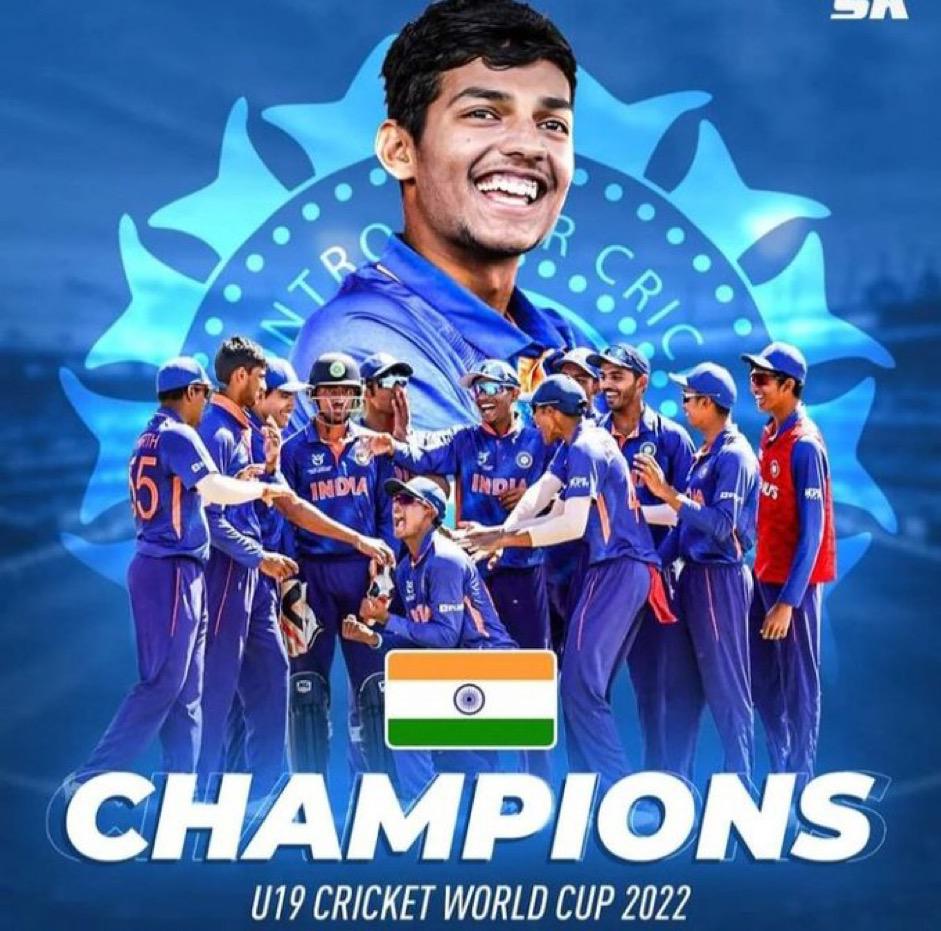  India holds the record for the most celebrated team in the history of the U19 Men's Cricket World Cup, boasting five titles.